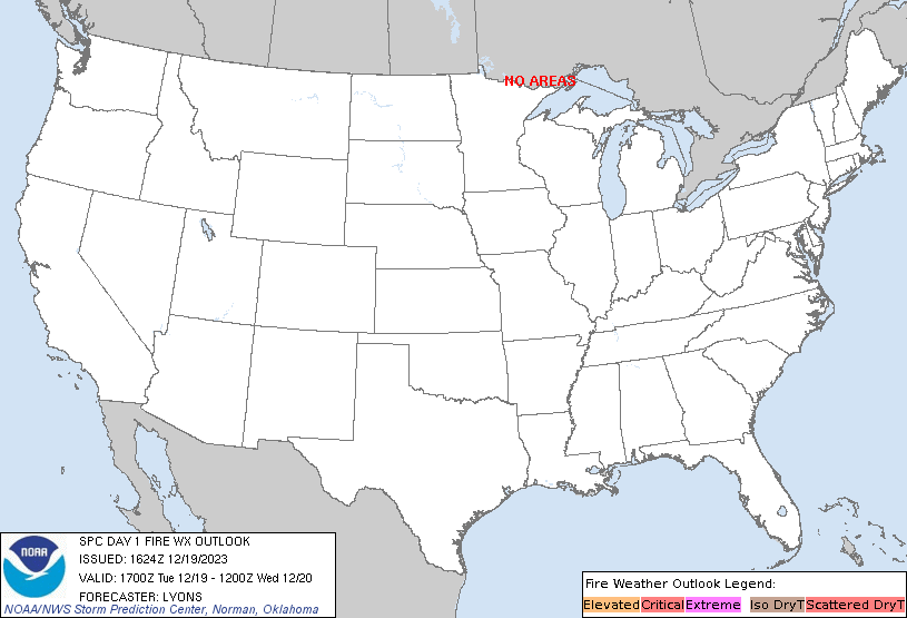 SPC Day 1 Fire Weather Outlook