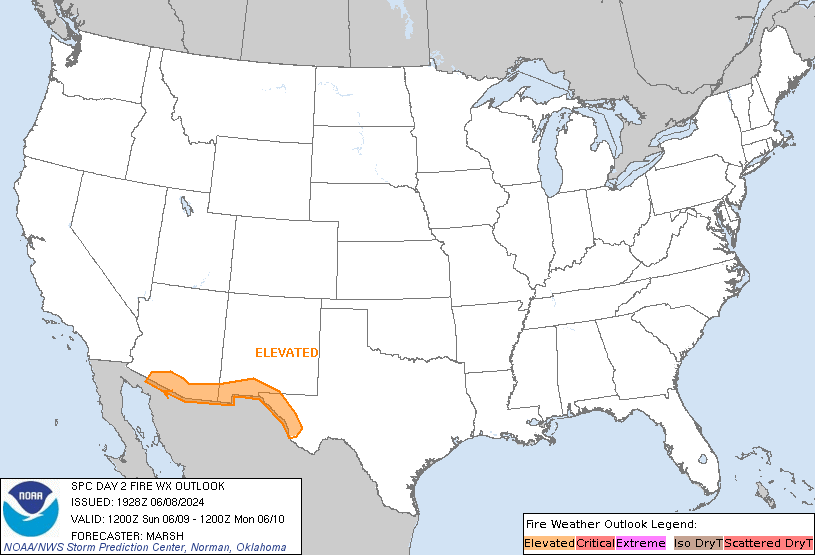 SPC Day 2 Fire Weather Outlook