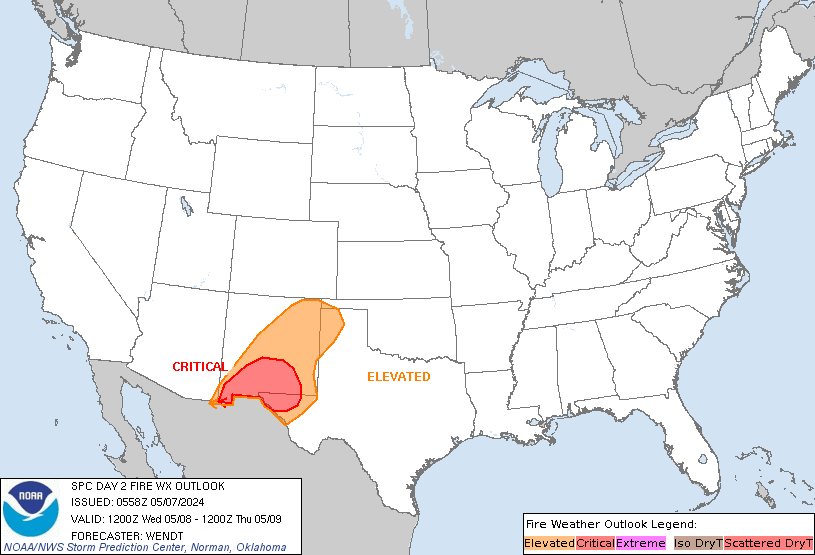 SPC Day 2 Fire Weather Outlook