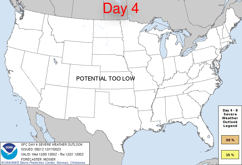 SPC Dec 15, 2023 Day 4-8 Severe Weather Outlook