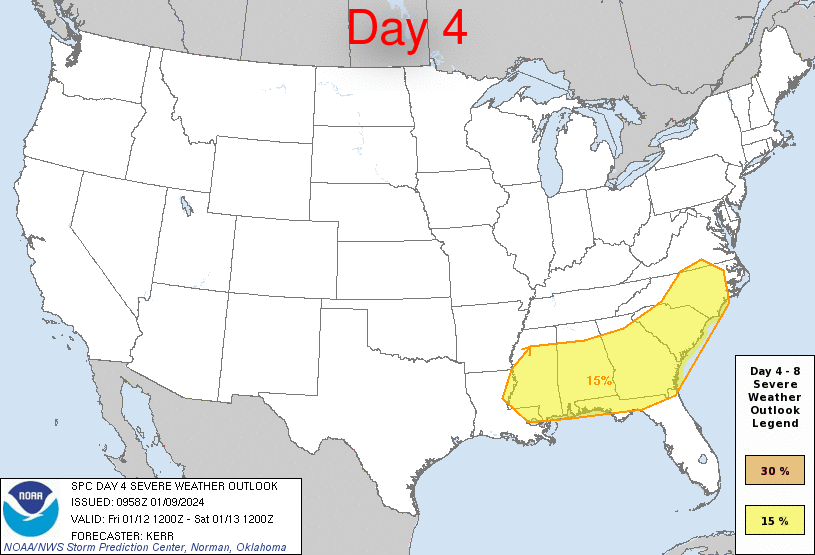 SPC Jan 5, 2024 Day 4-8 Severe Weather Outlook